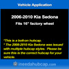 Kia Sedona 16" hubcap 2006-2010 - Professionally Reconditioned