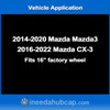 Mazda CX-3 & Mazda3 Hubcap 16" 2014-2022 - Professionally Reconditioned