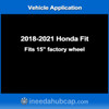 Honda Fit (2018-2020) 15" Hubcap - Professionally Reconditioned
