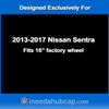 Nissan Sentra 2013-2019 Replica Hubcap - 16 inch Silver