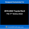 Toyota Rav4 2019-2022 Replica Hubcap - 17" Silver