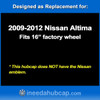Nissan Altima 2009-2012 Replica Hubcap - 16-inch Silver