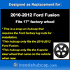 Ford Fusion 2010-2012 Replica Hubcap - 17-inch Silver