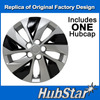 HubStar Hubcap Replacement for Nissan Altima 2019-2023  -  Replica - 16" Wheel Cover, Silver & Black (1 piece)