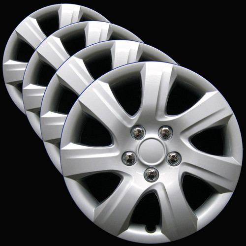 616 Replacement 15 Inches Metallic Silver Hubcaps 4pcs Set Hub Cap Wheel  Cover