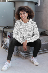 Nsibidi (II)- Unisex Hooded Sweatshirt by Rainbow Serpent Nsibidi (II)- Unisex Hooded Sweatshirt by Rainbow Serpent