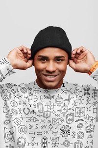 Nsibidi (II) - Unisex Crewneck Sweatshirt (AOP) Nsibidi (II) - Unisex Crewneck Sweatshirt (AOP)