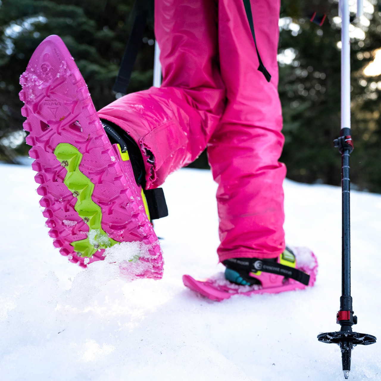 Kids Snowshoe Volt Green Youth Snowshoes Crescent Moon Snowshoes