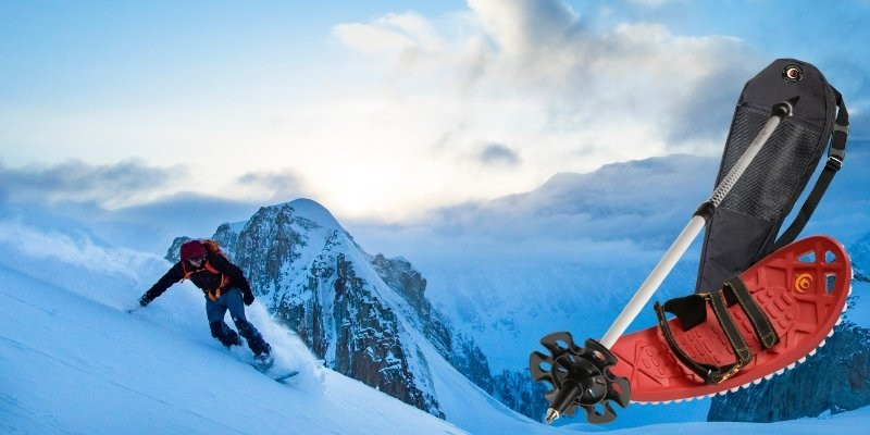 Snowboarding Snowshoe Kit Crescent Moon Snowshoes