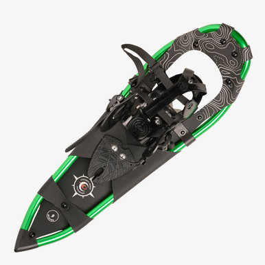 Gold 9 Aluminum Trail Hiking Snowshoe - Green - Crescent Moon