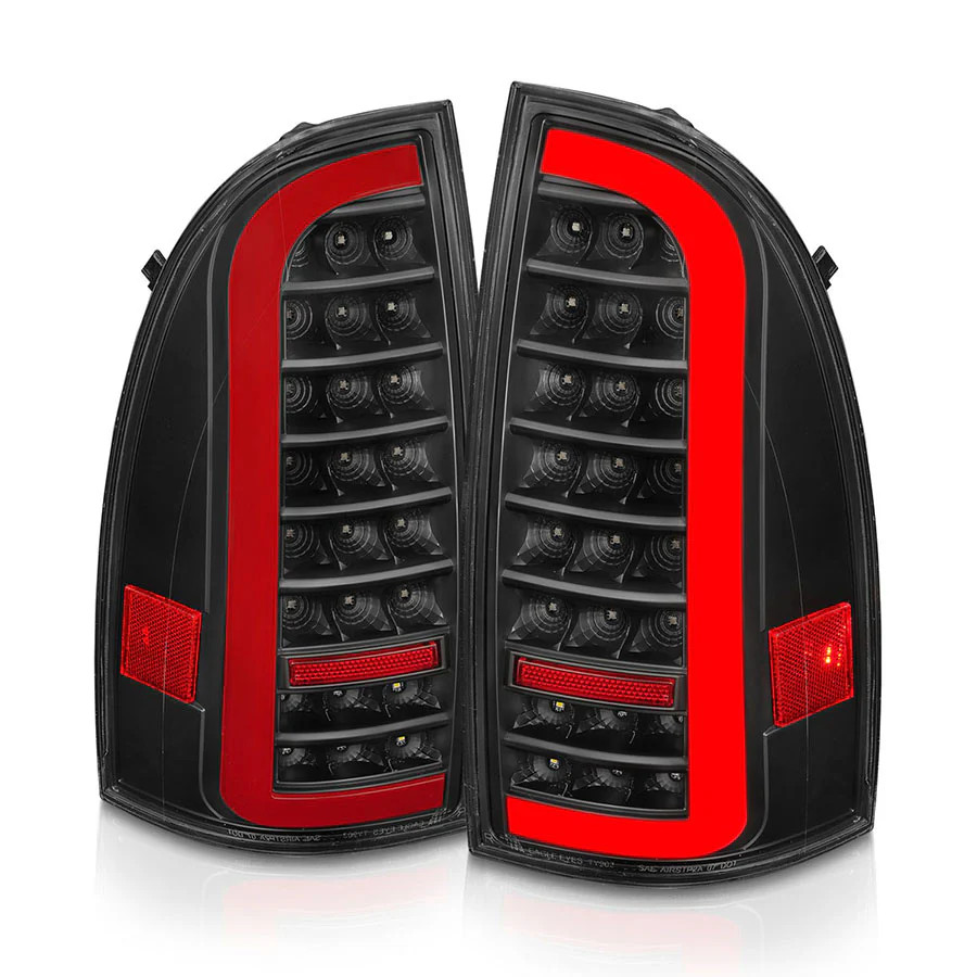 ANZO Full LED Tail Lights With Sequential Turn Signal - Black