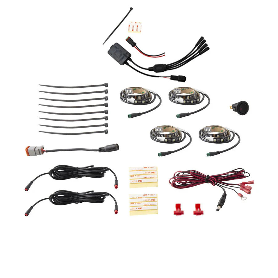 RGBW Multicolor Footwell LED Kit + Bluetooth RGBW M8 Controller