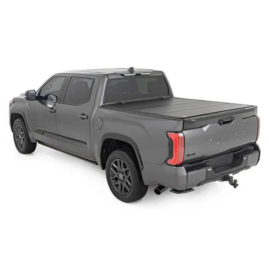 Rough Country Low-Pro Hard Tri-Fold Flip Up Bed Cover | 2022-2026