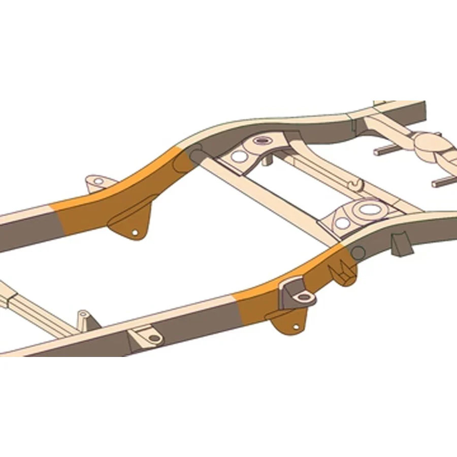 Rust Buster Mid-Rear Frame Repair Kit With C/A Mount - Driver Side