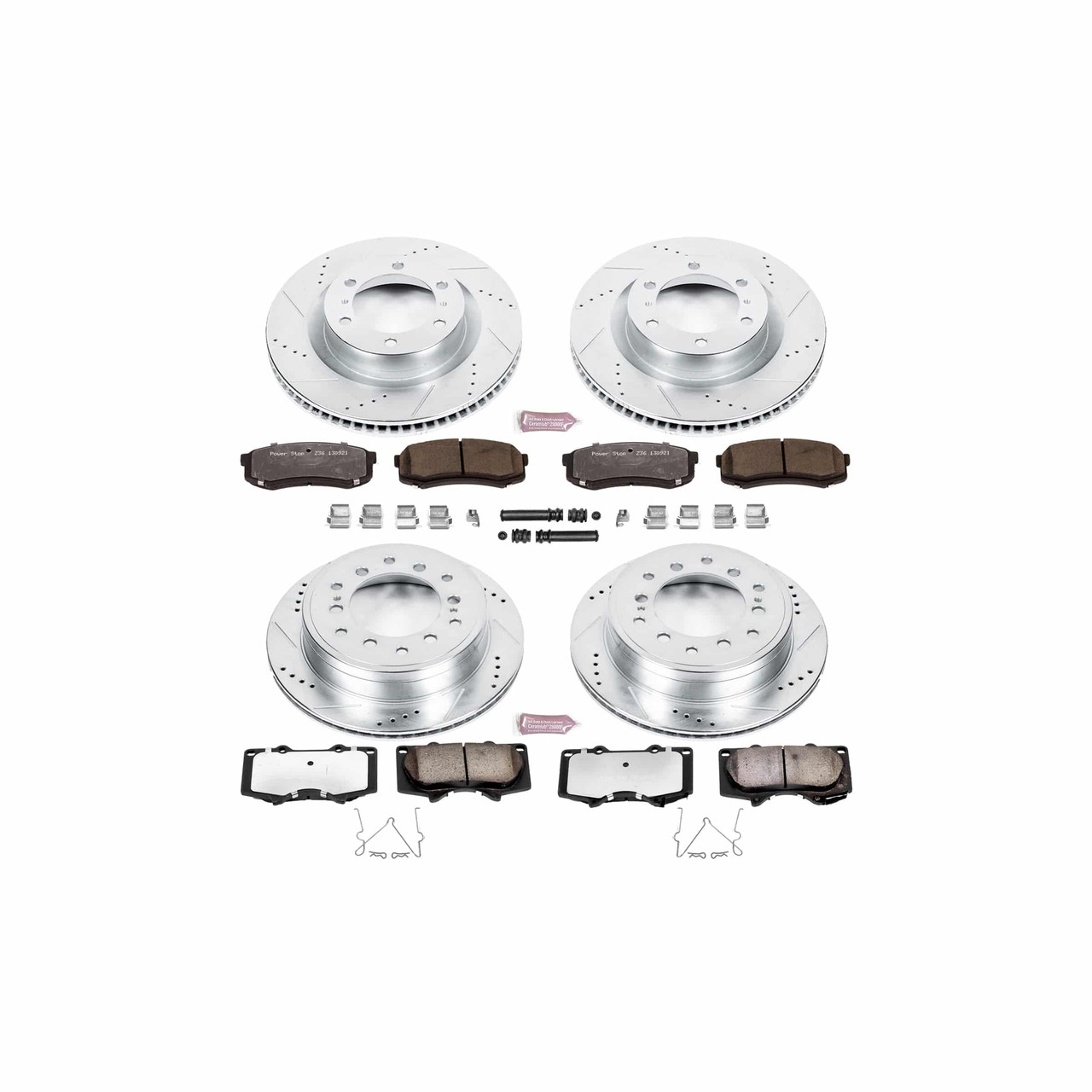 PowerStop Z36 Front and Rear Brake Kit Pads and Rotors 2024-2014