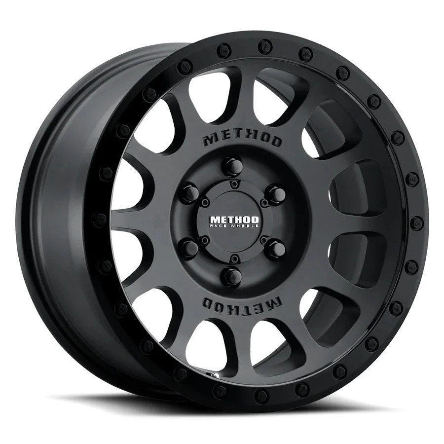 【新品未使用】METHOD MR305 NV 17インチ ホイール4本セット Method Race Wheels MR305 NV | MATTE BLACK - GLOSS BLACK LIP