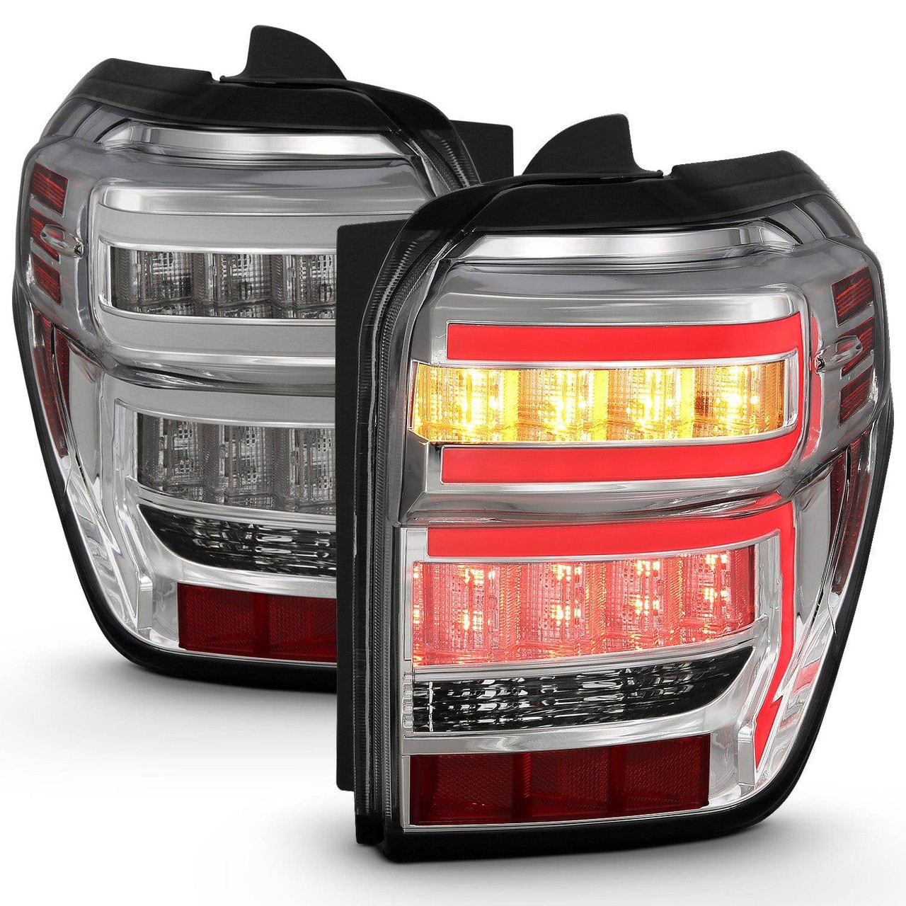 ANZO Rear Tail Light Chrome Housing Clear Lens | 2014-2023 Toyota