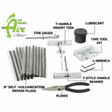Overland Vehicle Systems Tire Repair Kit - 53 Piece Kit With Black Storage Box | Universal