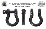 Overland Vehicle Systems Recovery Shackle 3/4" 4.75 Ton - Black | Universal Overland Vehicle Systems Recovery Shackle 3/4" 4.75 Ton - Black | Universal
