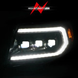 ANZO Full LED Projector Head Lights Black with Initiation Feature and Sequential Turn Signal | 2005-2011 Toyota Tacoma
