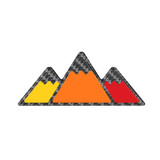 Tufskinz Tri-Color Badge - Domed Mountain Badge | 2016-2023 Toyota Tacoma Tufskinz Tri-Color Badge - Domed Mountain Badge | 2016-2023 Toyota Tacoma