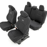 Rough Country Black Neoprene Seat Covers | 2024+ Toyota Tacoma Rough Country Black Neoprene Seat Covers | 2024+ Toyota Tacoma