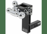 B&W Tow & Stow 3-Ball Mount 2" Hitch | 7" Drop / 7-1/2" Rise | 10K Black | (TS10049B)