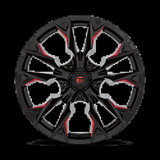 Fuel Hurricane Wheels Gloss Black Milled w/ Candy Red D823 | 2022-2025 Toyota Tundra (Multiple Size Options)