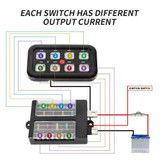 Cali Raised 8 Switch Accessory Control System w/ Blue Backlighting (CRAAM0015) Cali Raised 8 Switch Accessory Control System w/ Blue Backlighting (CRAAM0015)