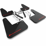 Rally Armor Black UR Mud Flaps w/White Logo | 2023+ Toyota GR Corolla