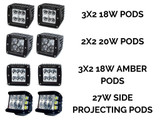 Cali Raised Low Profile Ditch Light Combo - 2023-2016 Toyota Tacoma