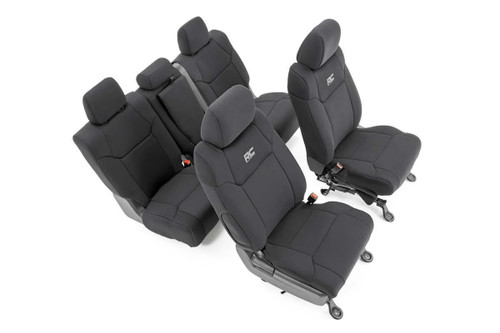 Rough Country Neoprene Black Seat Covers | 2014-2021 Toyota Tundra Rough Country Neoprene Black Seat Covers | 2014-2021 Toyota Tundra