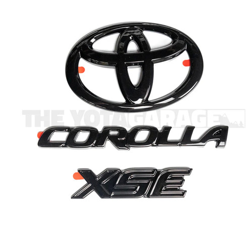 Toyota OEM Black Emblem Overlays | 2019+ Toyota Corolla Hatchback Toyota OEM Black Emblem Overlays | 2019+ Toyota Corolla Hatchback
