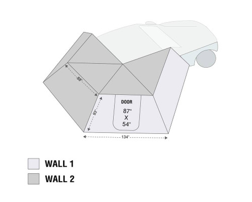 Overland Vehicle Systems Nomadic 270 LT Awning Wall 1 Driver Side | Universal Overland Vehicle Systems Nomadic 270 LT Awning Wall 1 Driver Side | Universal