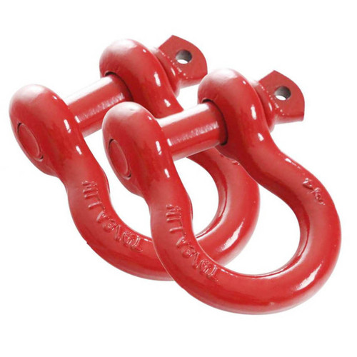 Overland Vehicle Systems Recovery Shackle 3/4" 4.75 Ton Red - Sold In Pairs | Universal