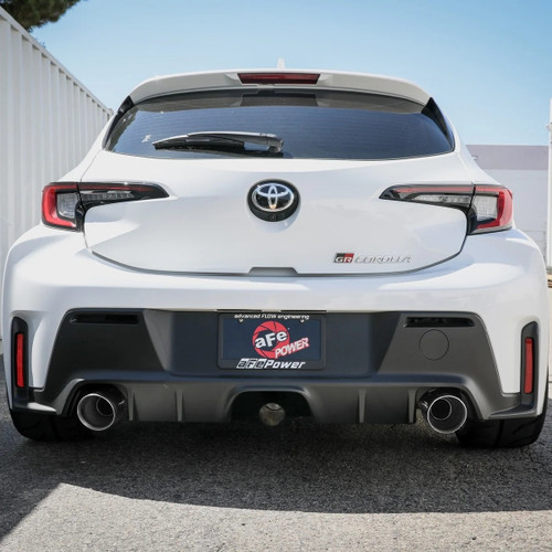 aFe Gemini XV 3" to 2-1/2" 304 Stainless Steel Cat-Back Exhaust System w/ Cut-Out Polished | 2023+ Toyota GR Corolla
