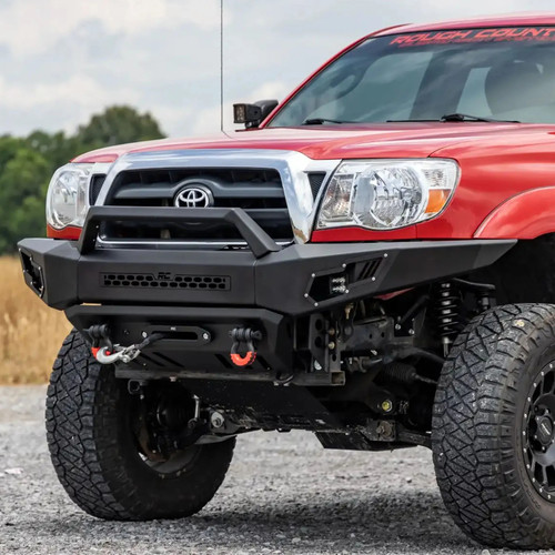 Rough Country Front Bumper Winch Ready w/LED Lights | 2005-2015 Toyota Tacoma