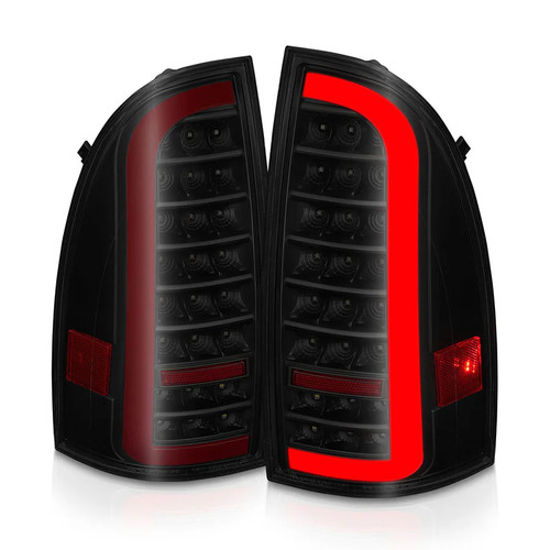 ANZO Full LED Tail Lights With Sequential Turn Signal - Black