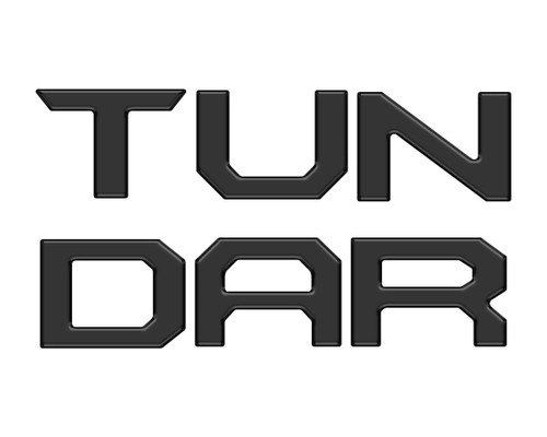 Tufskinz Tailgate Tundra Letter Inserts - Gloss Black | 2022-2025 Toyota Tundra