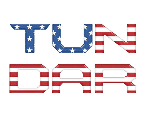Tufskinz Tailgate Tundra Letter Inserts - American Flag | 2022-2025 Toyota Tundra Tufskinz Tailgate Tundra Letter Inserts - American Flag | 2022-2025 Toyota Tundra