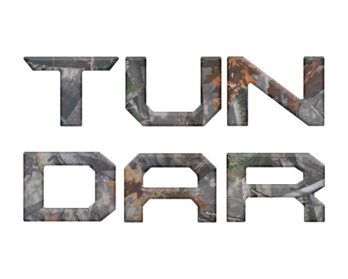 Tufskinz Tailgate Tundra Letter Inserts - Camouflage | 2022-2025 Toyota Tundra Tufskinz Tailgate Tundra Letter Inserts - Camouflage | 2022-2025 Toyota Tundra