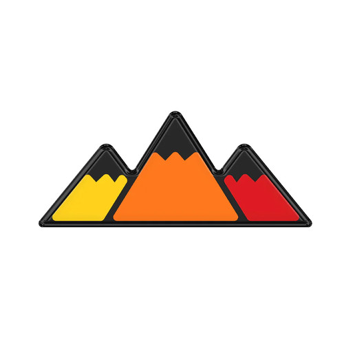 Tufskinz Tri-Color Badge - Domed Mountain Badge | 2016-2023 Toyota Tacoma Tufskinz Tri-Color Badge - Domed Mountain Badge | 2016-2023 Toyota Tacoma