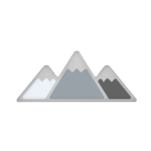 Tufskinz Tri-Color Badge - Domed Mountain Badge | 2016-2023 Toyota Tacoma