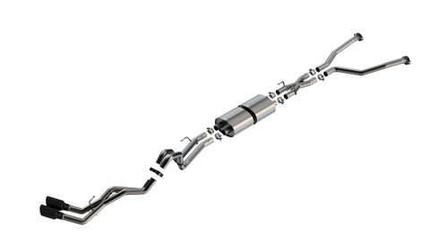 Borla S-Type Catback Exhaust System w/Black Chrome Tips | 2022-2025 Toyota Tundra Borla S-Type Catback Exhaust System w/Black Chrome Tips | 2022-2025 Toyota Tundra