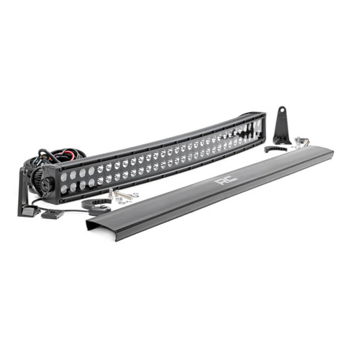 Rough Country Black Series LED Light Bar 30" Curved Dual Row | Universal