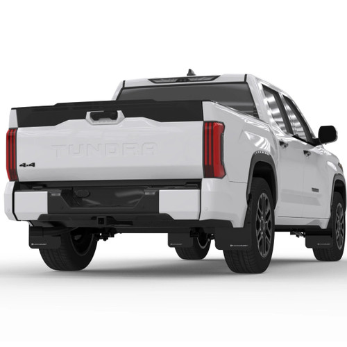 Rally Armor Black UR Mud Flaps w/ White Logo | 2022-2026 Toyota Tundra