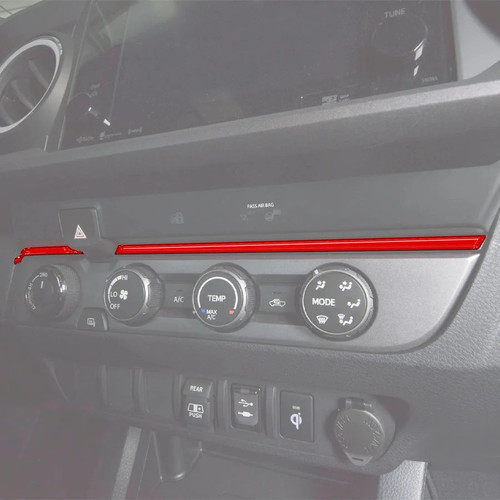 Tufskinz Strip Above Climate Control Accent Overlay | 2023-2016 Toyota Tacoma Tufskinz Strip Above Climate Control Accent Overlay | 2023-2016 Toyota Tacoma