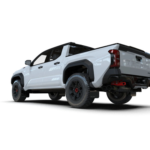 Rally Armor Black UR Mud Flaps w/White Logo | 2024-2026 Toyota Tacoma