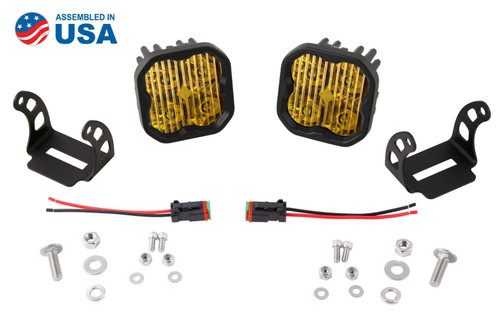 Diode Dynamics SS3 Stage Series 3" SAE/DOT Yellow Sport LED Pod (pair)