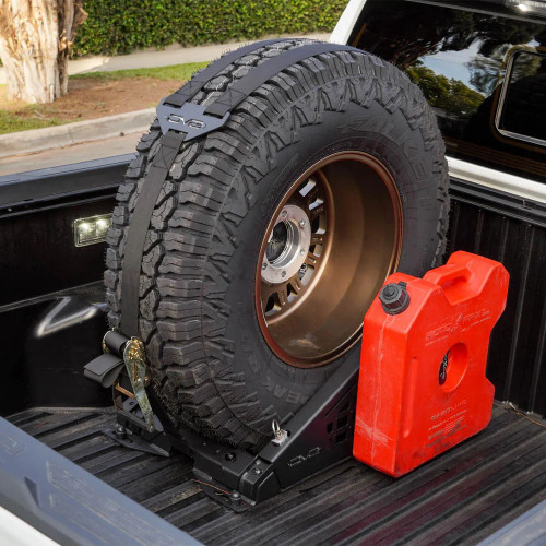 DV8 Center Truck Bed Tire Carrier & Accessory Mount | 2024-2026 Toyota Tacoma